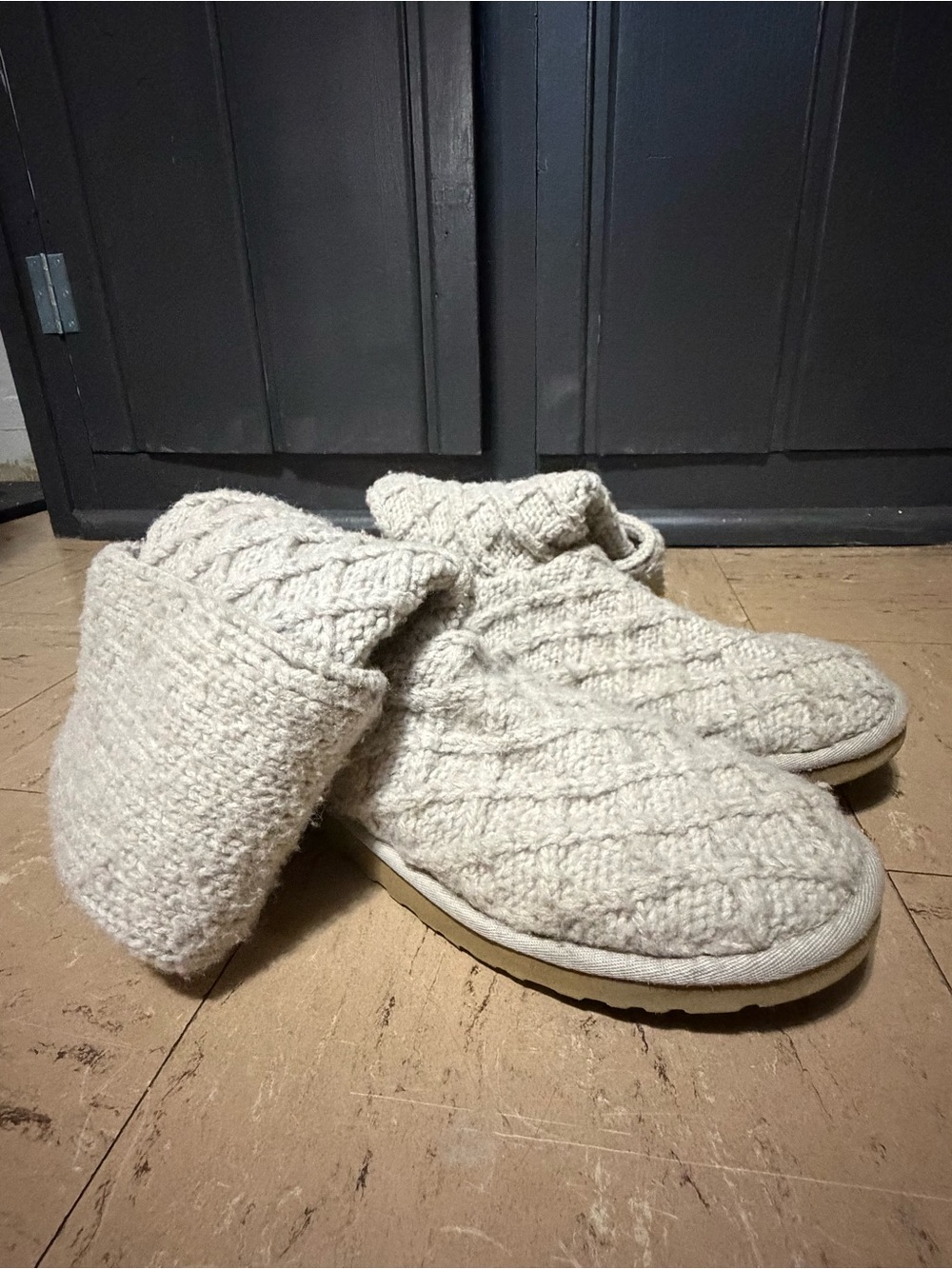 UGG Women’s Lattice Knit Cardy Tall Boots Size 8